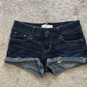 Girls Abercrombie size 14 dark denim shirt shorts